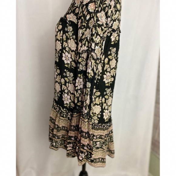 American Eagle Outfitters Boho Bell sleeve Bag dress with Lace up V neck Chest - Picture 15 of 16